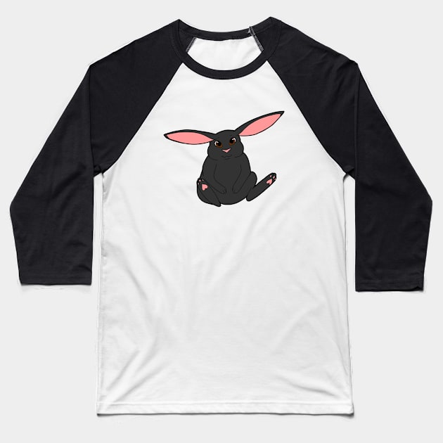 Grey Rabbit Baseball T-Shirt by Adastumae